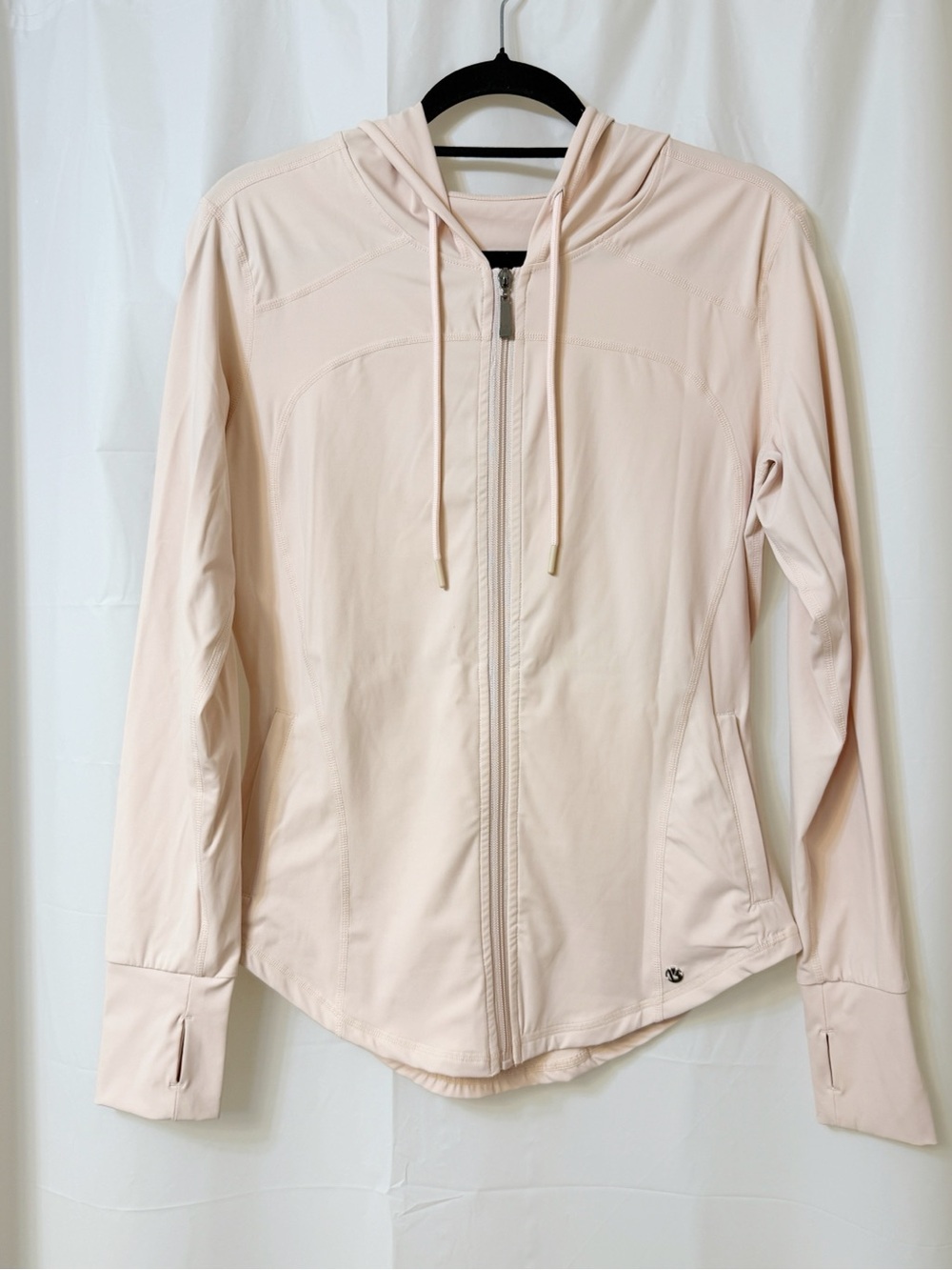 Buffbunny Collection Light Pink Full Zip Up Hooded Jacket Medium